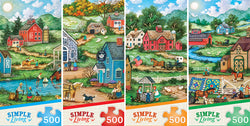 Puzzle Masterpieces:  500 Piece 4-Pack Simple Living