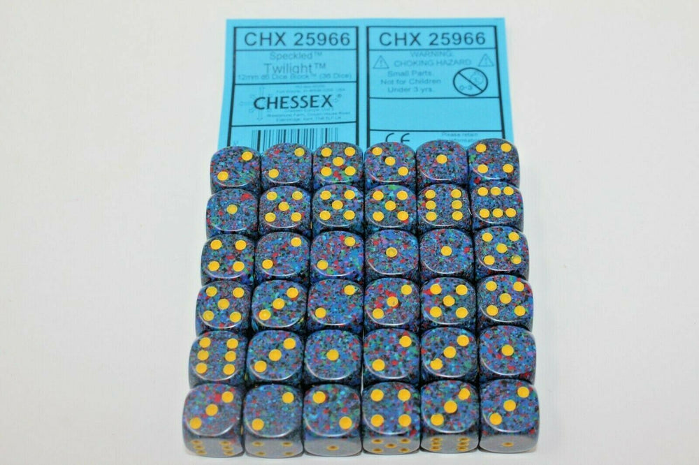 Dice Chessex: 12mm D6 Speckled Set of 36