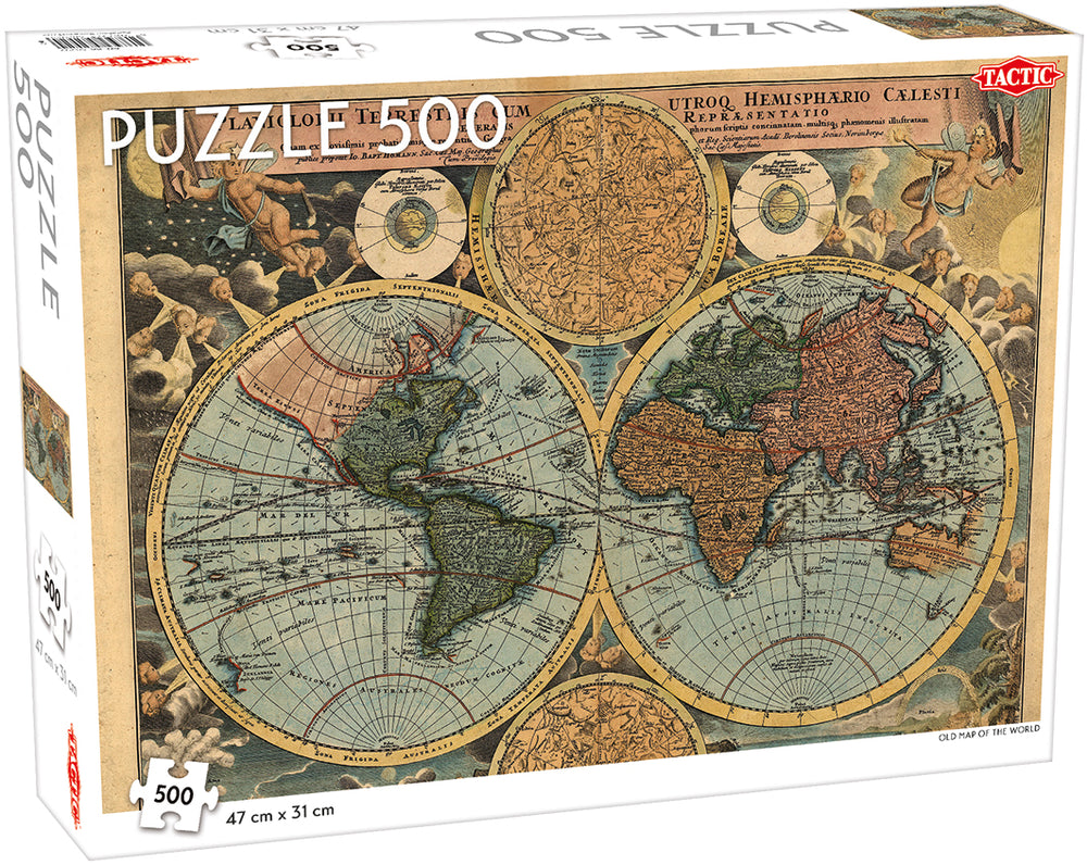 Puzzle Tactic: 500 Piece Old World Map