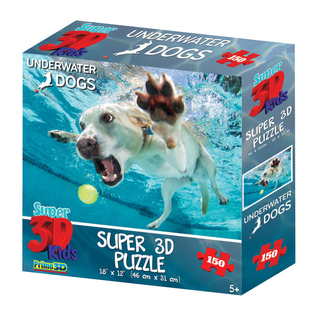 Puzzle Kids 3D Jax: 150 Piece Underwater Dogs Dutchess