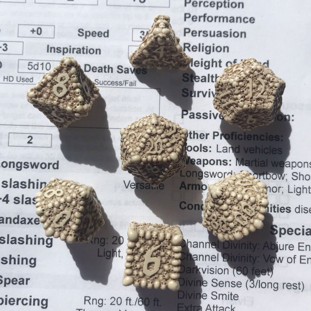 Dice Q-Workshop: Poly 7 Set Macabre