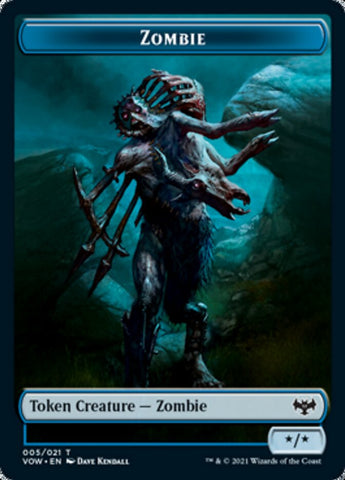 Zombie (008) // Zombie (005) Double-sided Token [Innistrad: Crimson Vow Tokens]