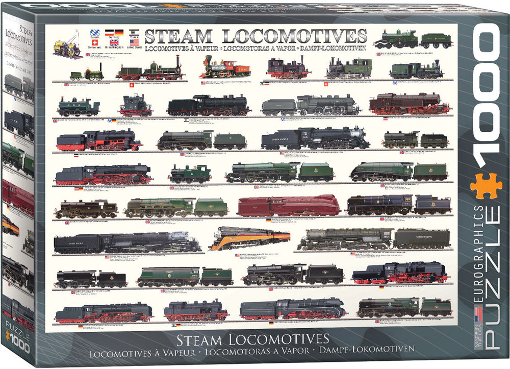 Puzzle Eurographics: 1000 piece Steam Locomotives