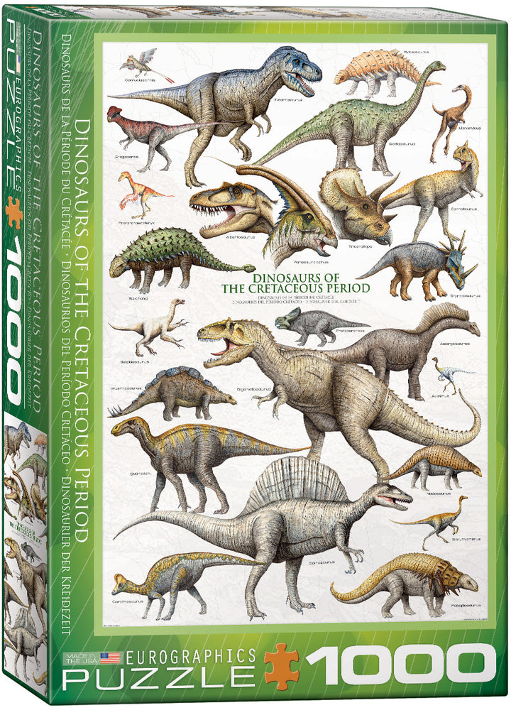 Puzzle Eurographics: 1000 piece Dinosaurs of the Cretaceous Period