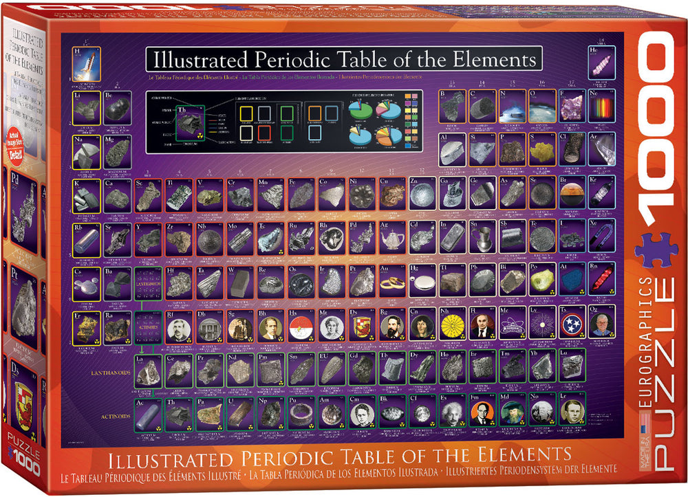 Puzzle Eurographics: 1000 piece Illustrated Periodic Table of the Elements