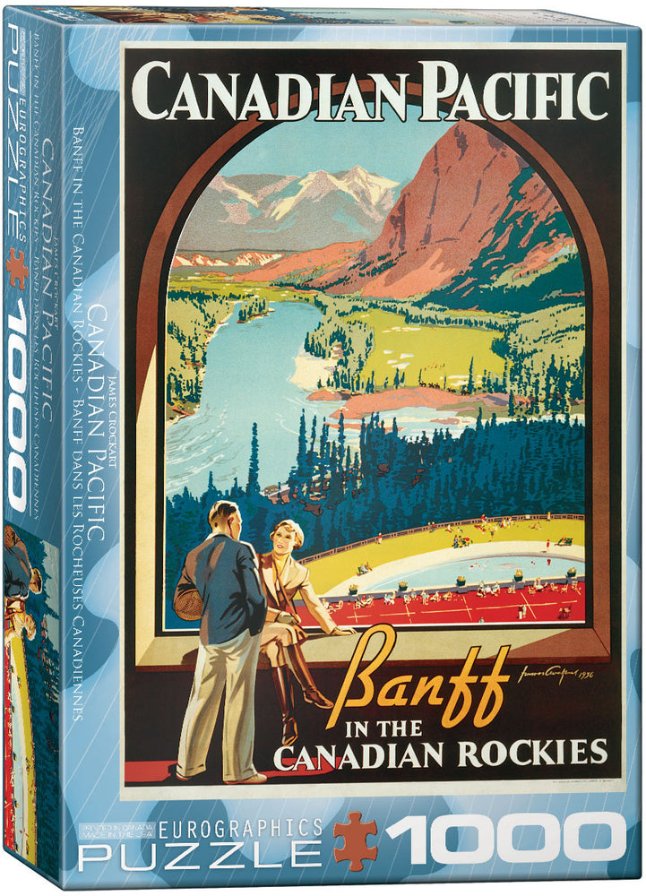 Puzzle Eurographics: 1000 piece Banff in the Canadian Rockies by James Crockart