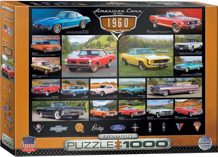 Puzzle Eurographics: 1000 piece American Cars of the 1960s