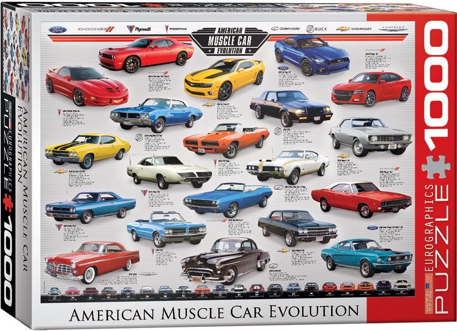 Puzzle Eurographics: 1000 piece American Muscle Car Evolution