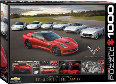 Puzzle Eurographics: 1000 piece It Runs in the Family, Corvette Stingray
