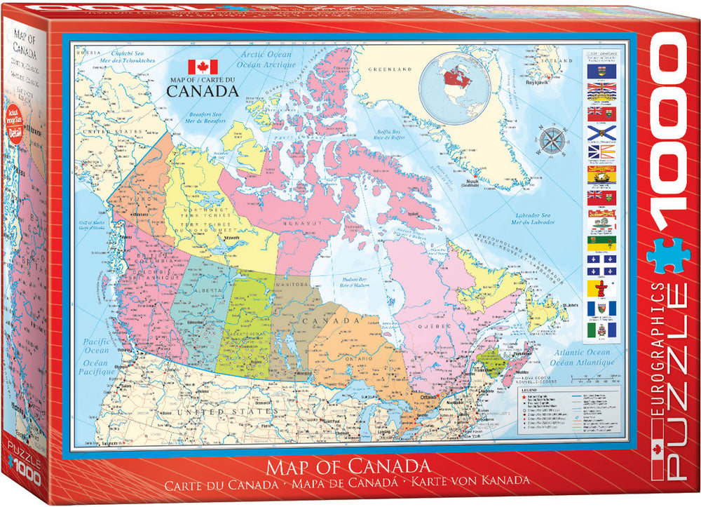Puzzle Eurographics: 1000 piece Map of Canada