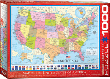 Puzzle Eurographics: 1000 piece Map of the USA