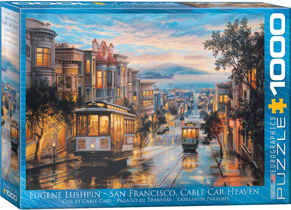 Puzzle Eurographics: 1000 piece San Francisco, Cable Car Heaven by Eugene Lushpin