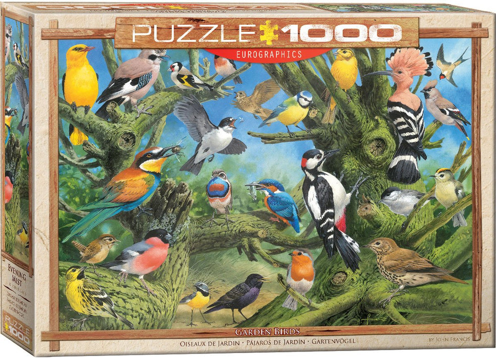 Puzzle Eurographics: 1000 piece Garden Birds by Joahn Francis