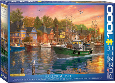 Puzzle Eurographics: 1000 piece Harbor Sunset by Dominic Davison