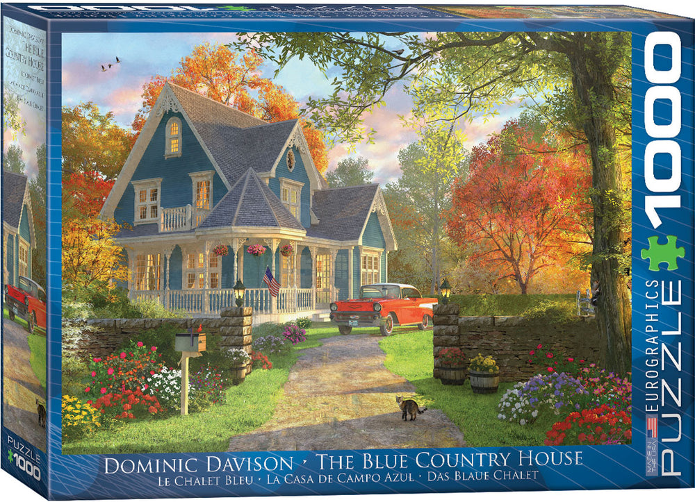 Puzzle Eurographics: 1000 piece The Blue Country House by Dominic Davison