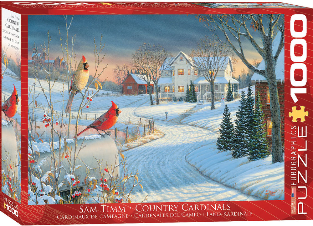 Puzzle Eurographics: 1000 piece Country Cardinals by Sam Timm