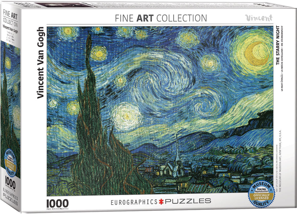 Puzzle Eurographics: 1000 piece Vincent Van Gogh - Starry Night