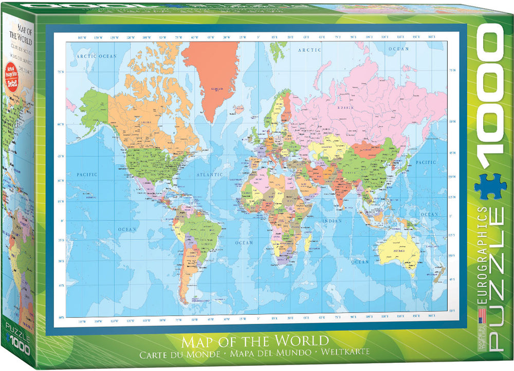 Puzzle Eurographics: 1000 piece Modern Map of the World