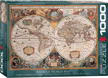 Puzzle Eurographics: 1000 piece Antique World Map (Orbis Geographica)