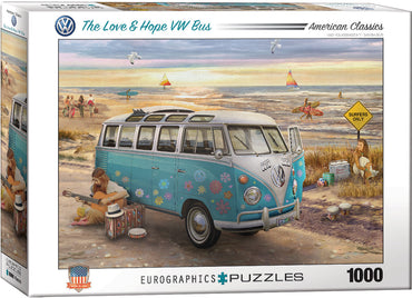 Puzzle Eurographics: 1000 piece The Love & Hope VW Bus by Greg Giordano