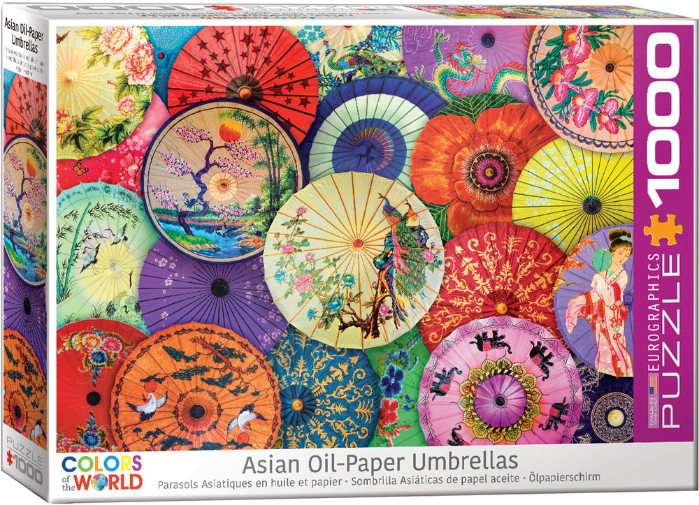 Puzzle Eurographics: 1000 piece Asian Oil Paper Umbrellas