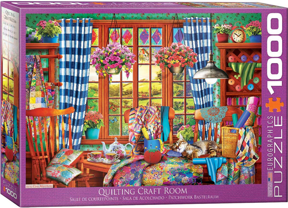 Puzzle Eurographics: 1000 piece Quilting Craft Room