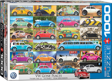 Puzzle Eurographics: 1000 piece VW Beetle Gone Places