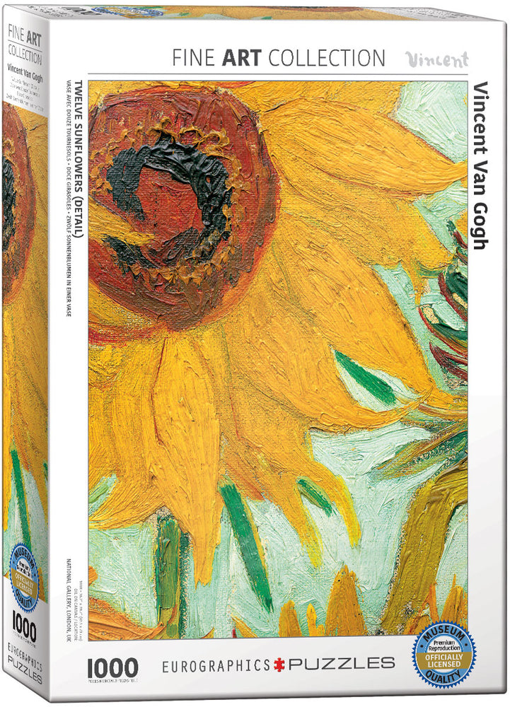 Puzzle Eurographics: 1000 piece Vincent Van Gogh - Twelve Sunflowers (Detail)