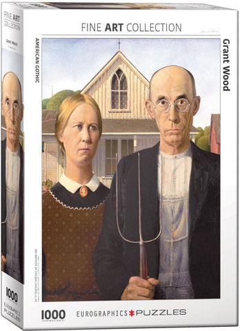 Puzzle Eurographics: 1000 piece Grant Wood - American Gothic