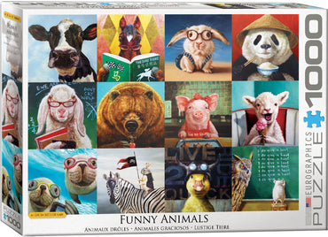 Puzzle Eurographics: 1000 piece Animal Portraits by Lucia Heffernan