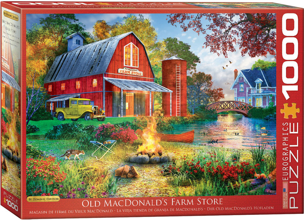 Puzzle Eurographics: 1000 piece Campfire by the Barn by Dominic Davison