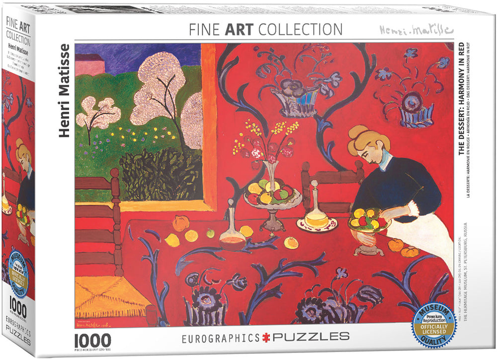Puzzle Eurographics: 1000 piece Henri Matisse - The Dessert: Harmony in Red