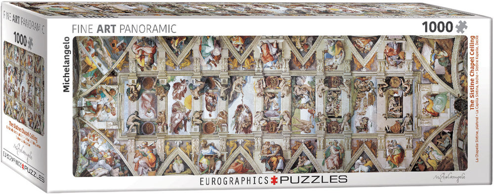 Puzzle Eurographics: 1000 piece panoramic The Sistine Chapel Ceiling by Michelangelo