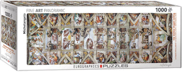 Puzzle Eurographics: 1000 piece panoramic The Sistine Chapel Ceiling by Michelangelo