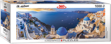 Puzzle Eurographics: 1000 piece panoramic Santorini Greece