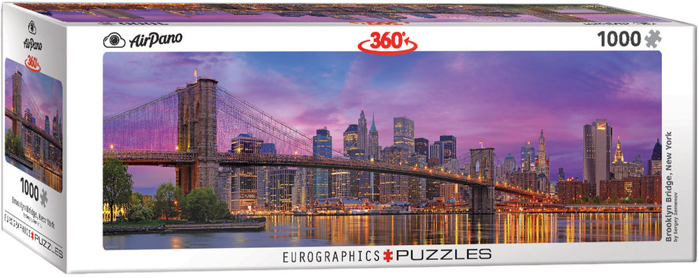 Puzzle Eurographics: 1000 piece panoramic Brooklyn Bridge New York