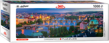 Puzzle Eurographics: 1000 piece panoramic Prague Czech Republic