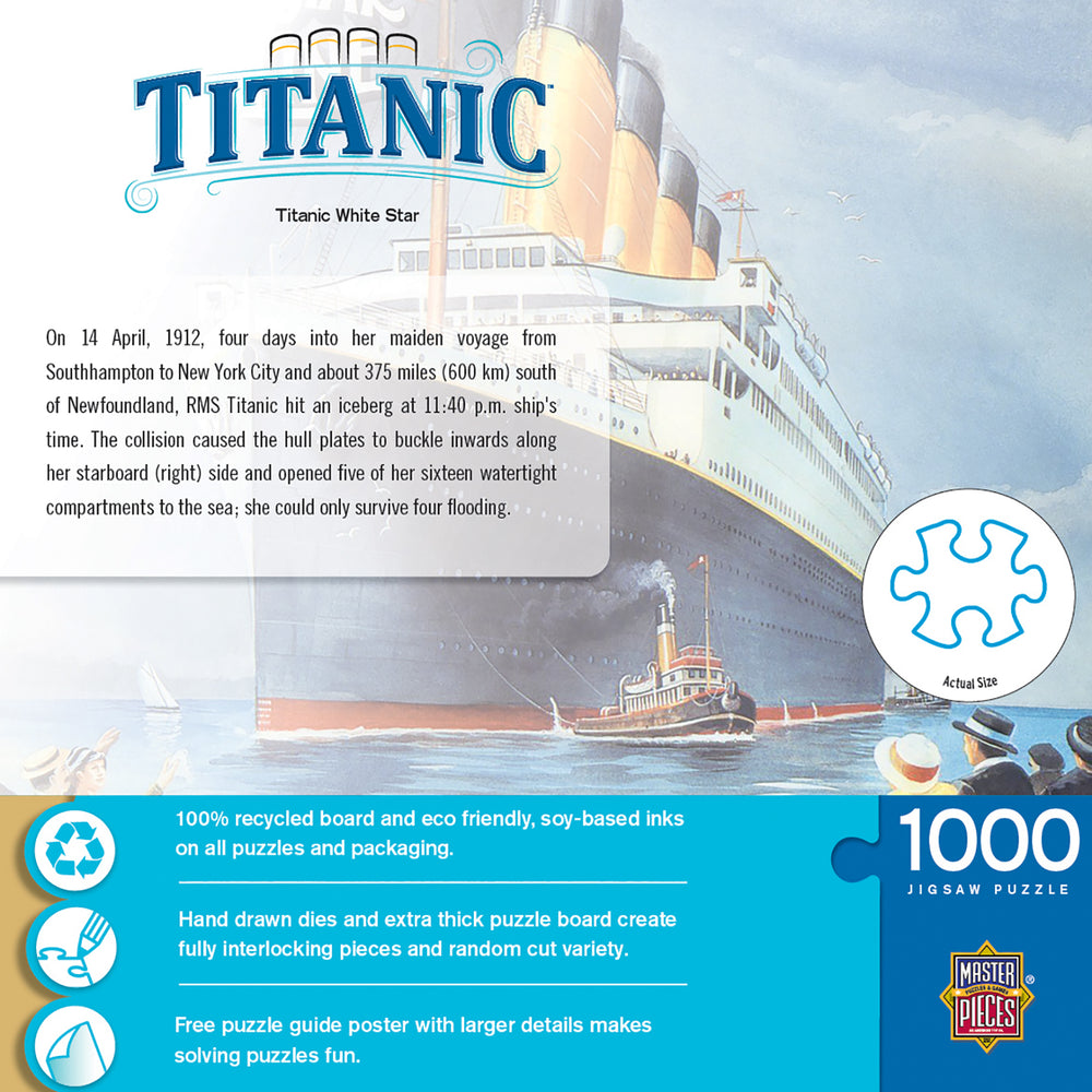 Puzzle Masterpieces: 1000 Piece Titanic - White Star Line