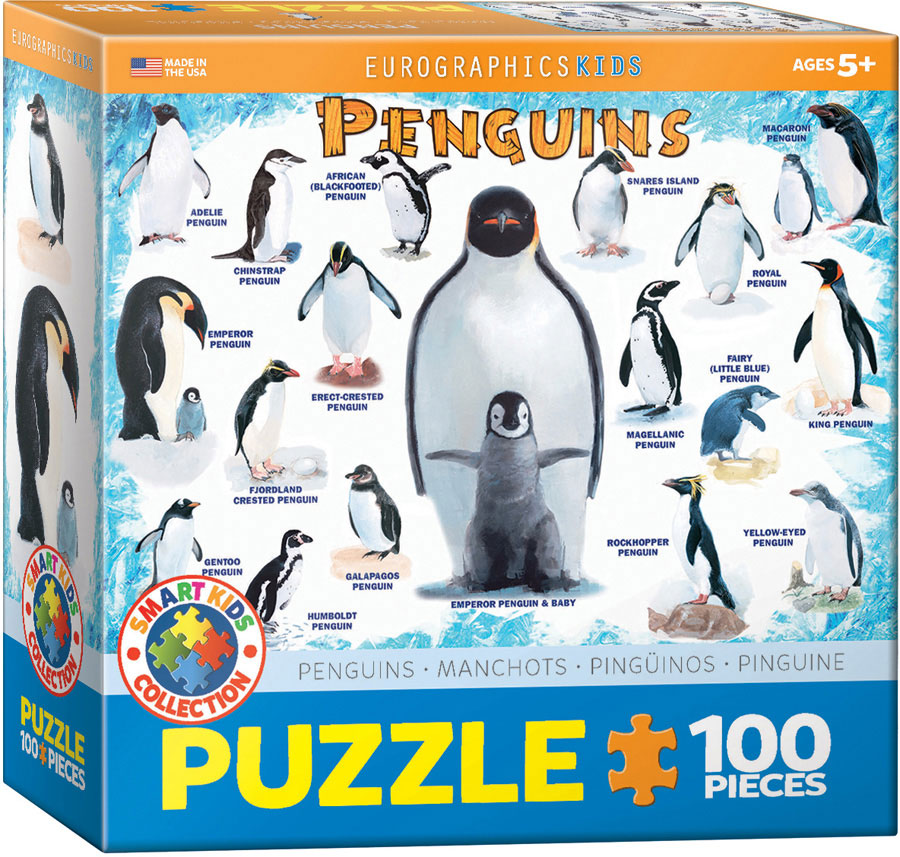 Puzzle Eurographics:  100 large piece Penguins