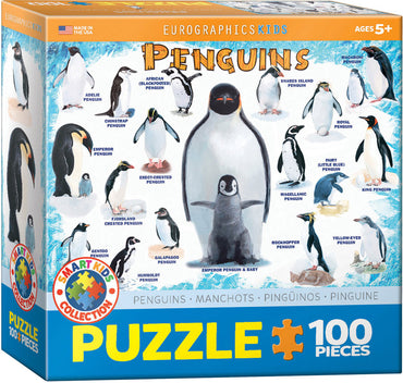Puzzle Eurographics:  100 large piece Penguins