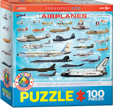 Puzzle Eurographics:  100 large piece Airplanes
