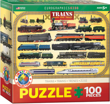 Puzzle Eurographics:  100 large piece Trains