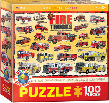 Puzzle Eurographics:  100 large piece Fire Trucks