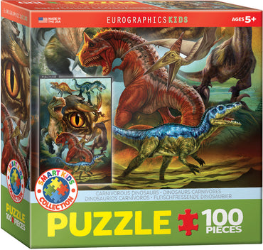 Puzzle Eurographics:  100 large piece Carnivorous Dinosaurs