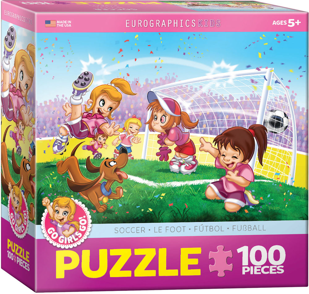 Puzzle Eurographics:  100 large piece Soccer -Go Girls Go!