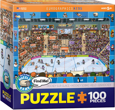 Puzzle Eurographics:  100 large piece Spot & Find -  Hockey