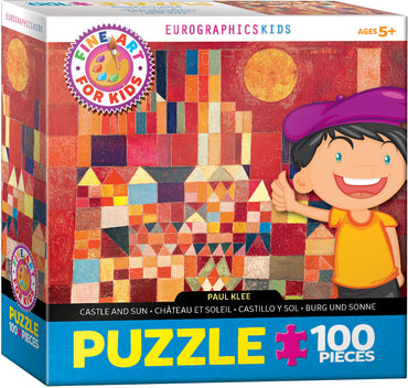 Puzzle Eurographics:  100 large piece Paul Klee - Castle and Sun