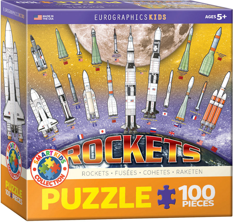 Puzzle Eurographics:  100 large piece Rockets