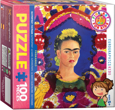 Puzzle Eurographics:  100 large piece Frida Kahlo - Self Portrait, the Frame