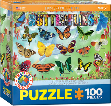Puzzle Eurographics:  100 large piece Garden Butterflies